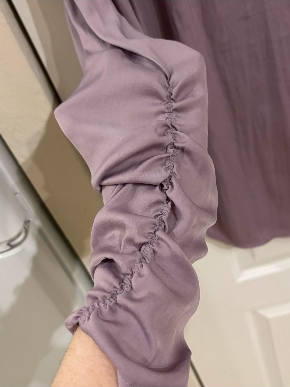 Philosophy Dusty Lavender V-Neck Long Sleeve Blouse - Picture 4 of 7